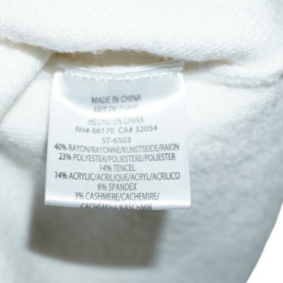 MOTH Women’s M White Mock Neck Short Sleeve Sweater Top Soft Stretch Minimalist - Picture 4 of 5